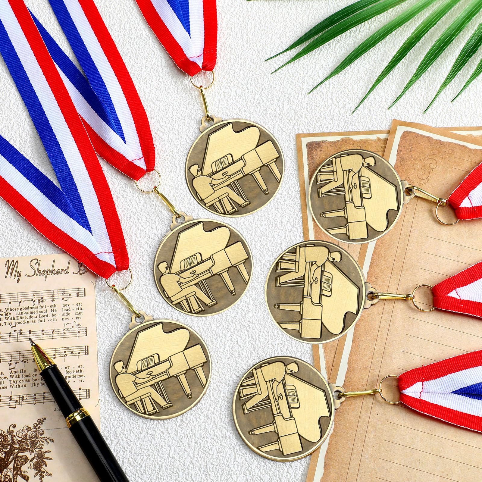 Aurelema 30 medallas de oro de 2 pulgadas para ganadores de premios, medallas a granel con cintas para el cuello, trofeo de metal, regalo para estudiantes, adultos, torneos escolares, competiciones