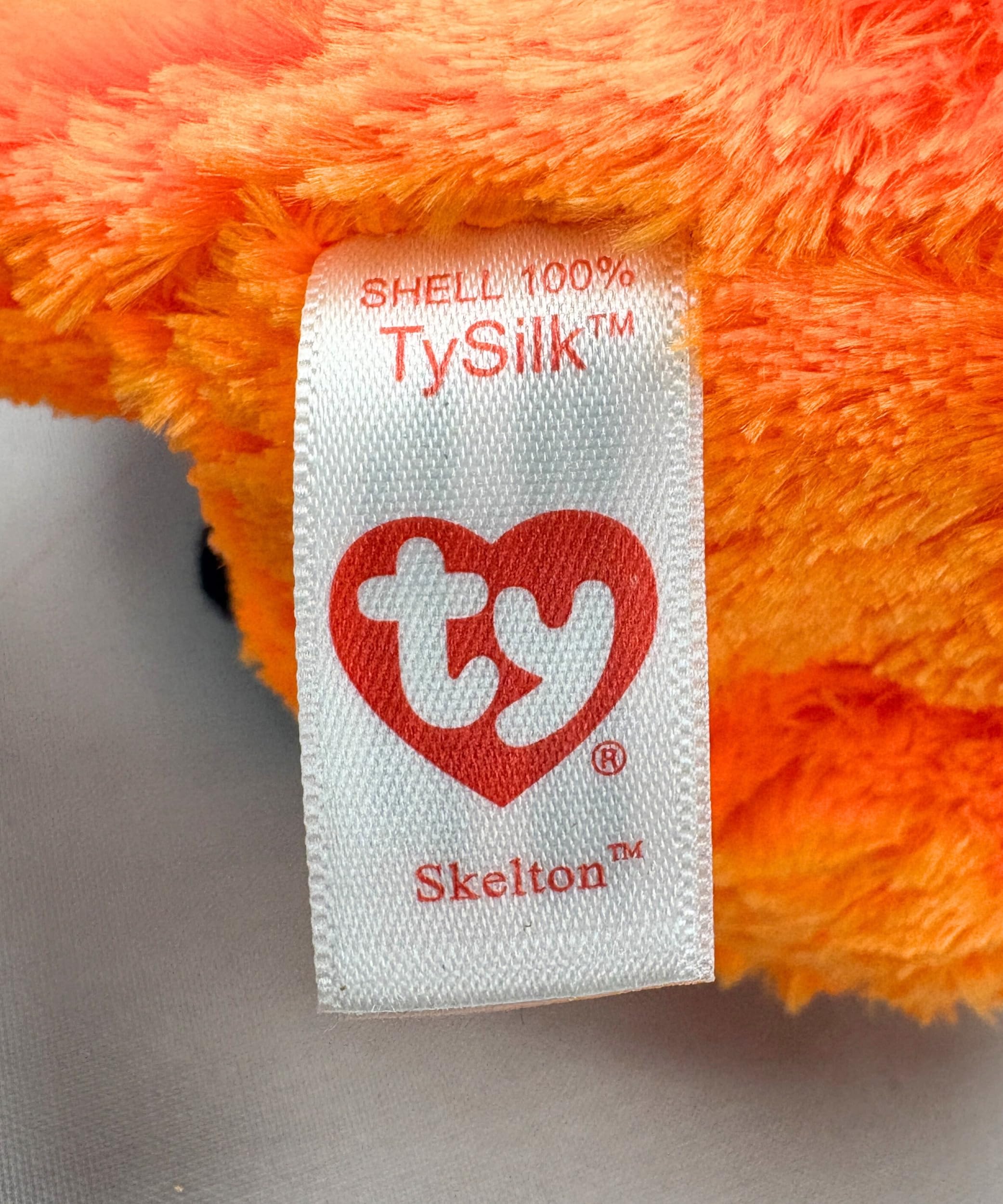 TY Beanie Boos - SKELTON Orange/Purple Reaper Halloween 15cm Small