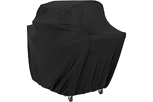 Amazon Basics Gas Grill Barbecue Cover, 66 inch, Large, Black