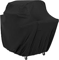 Amazon Basics Waterproof Gas Grill Cover Small 46x24x46 Inch UV Resistant Durable Black Outdoor BBQ Protector