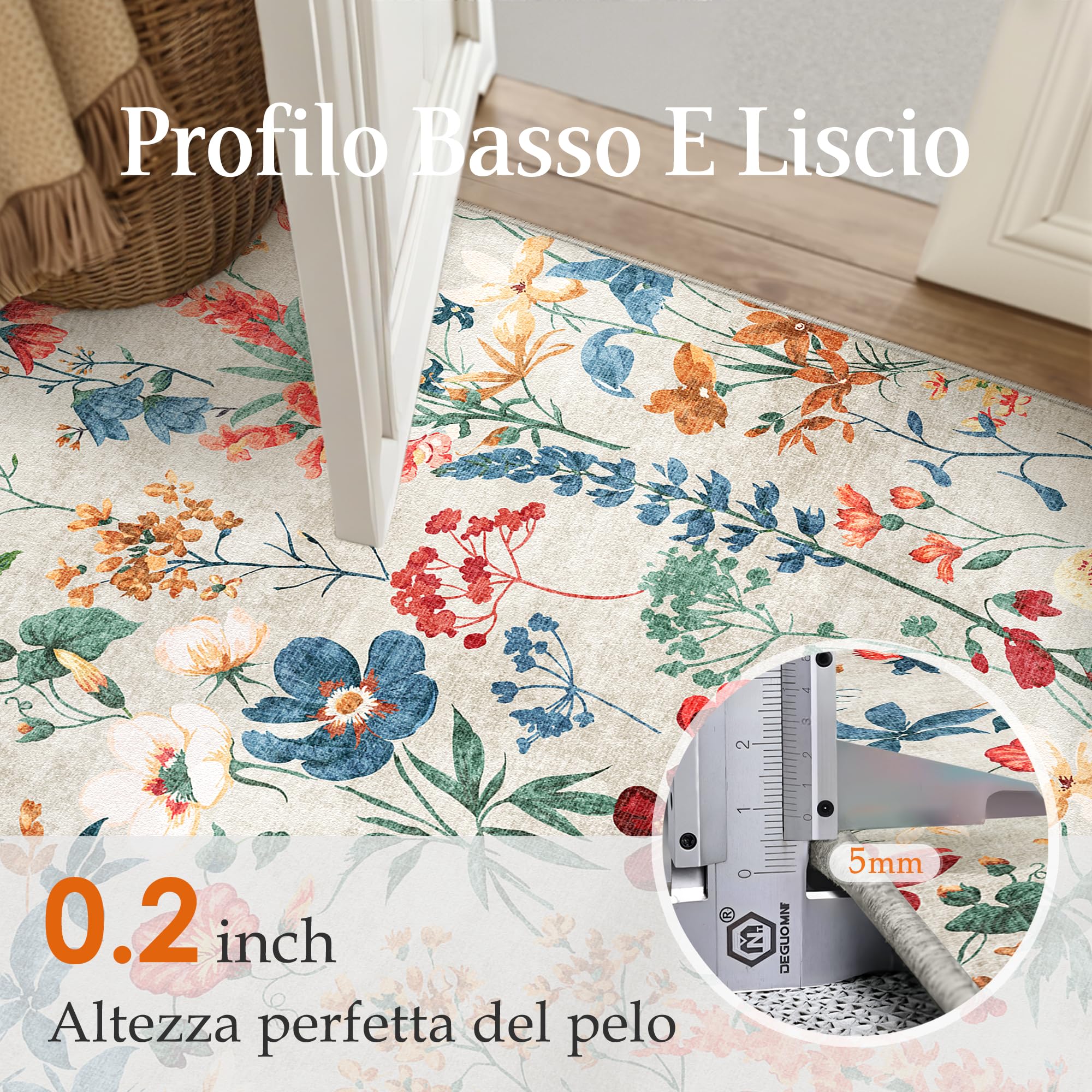 Tappeto da cucina antiscivolo, lavabile, per corridoio e sala da pranzo, 40 x 220 cm, perfetto per lavanderia, soggiorno e camera da letto