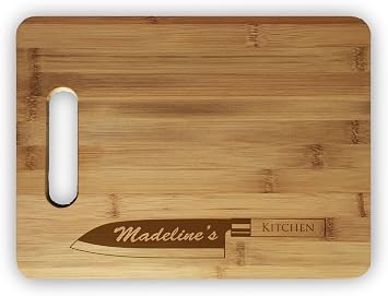 Custom Personalized Laser Engraved Bamboo Cutting Board - Wedding, Housewarming, Anniversary, Birthday, Holiday, Gift For Him, For Her, For Boys, For Girls, For Husband, For Wife, For Them, For Couple