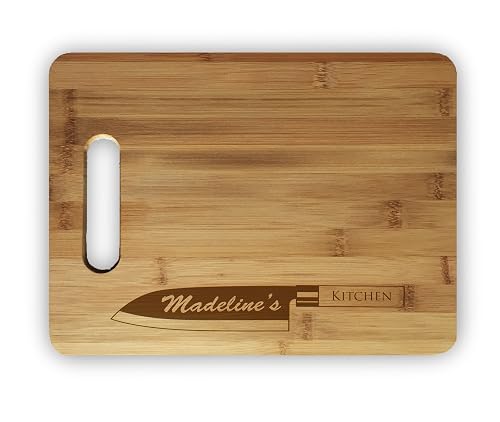 Custom Personalized Laser Engraved Bamboo Cutting Board - Wedding, Housewarming,