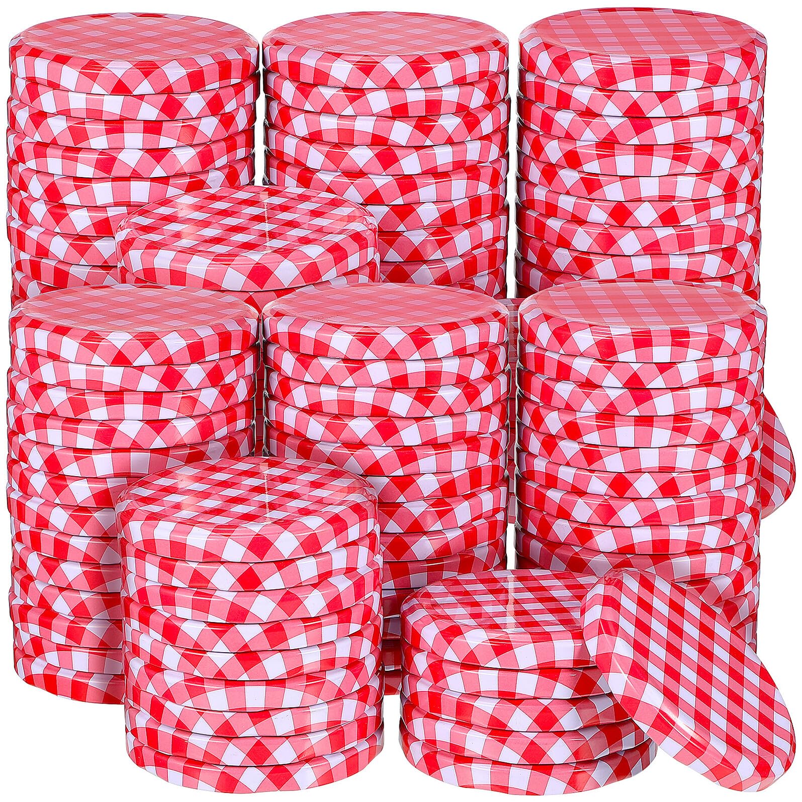 Veemoon 200 Couvercles à Vis en Fer-blanc pour Bocaux à Large Ouverture 82 Mm, Couvercles de Bocaux Hermétiques Étanches pour Mise en Conserve, Pots Confiture et Stockage Alimentaire