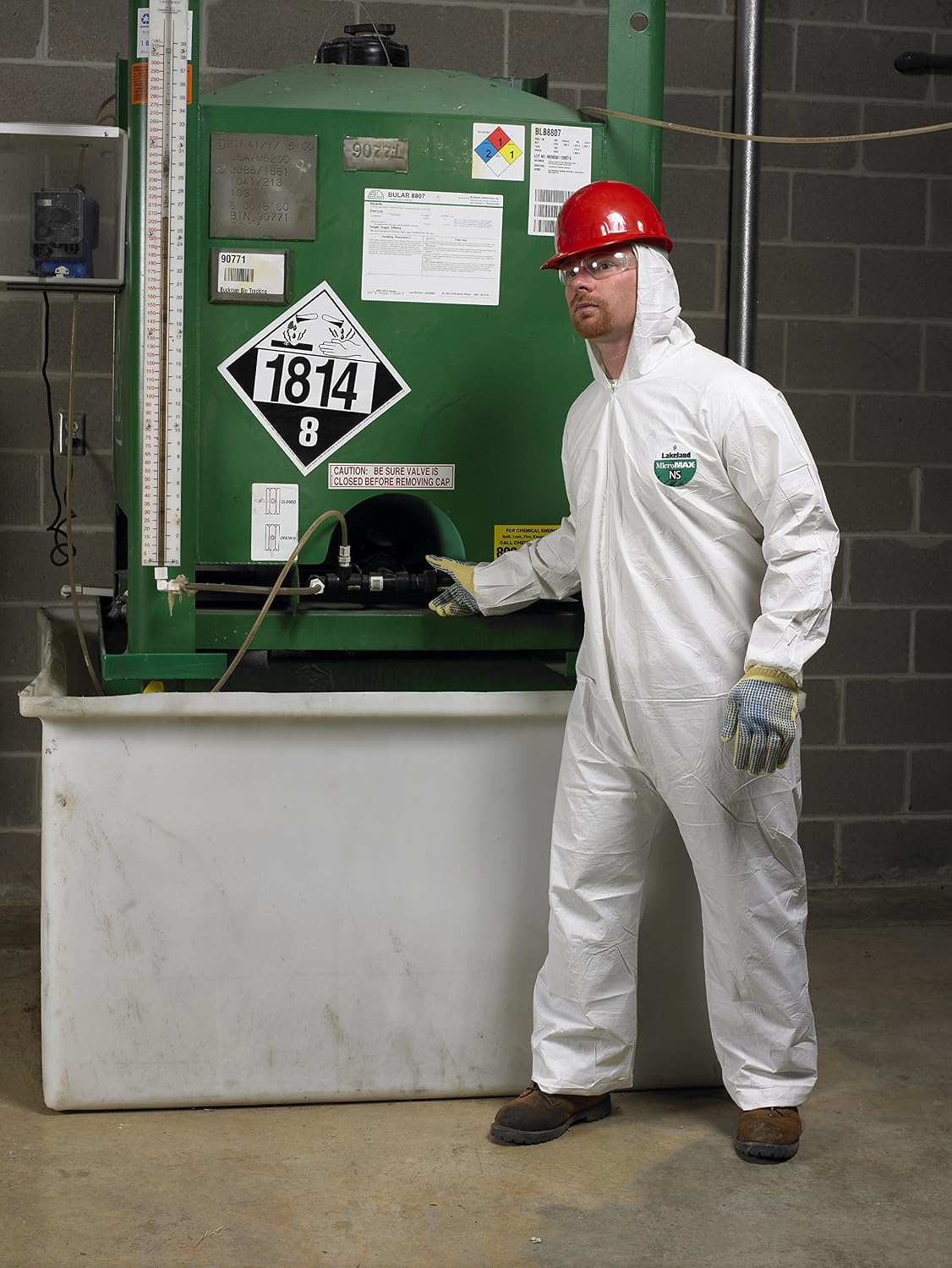 Lakeland Industries CTL428V-MD MicroMax NS Coverall, Medium, White