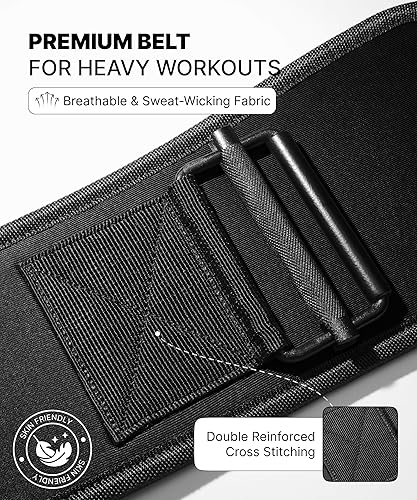 Miniatura 5 de DMoose - Cinturón de levantamiento de pesas, cómodo soporte lumbar y de espalda, cinturón de peso con bloqueo automático para mantener el cuerpo en