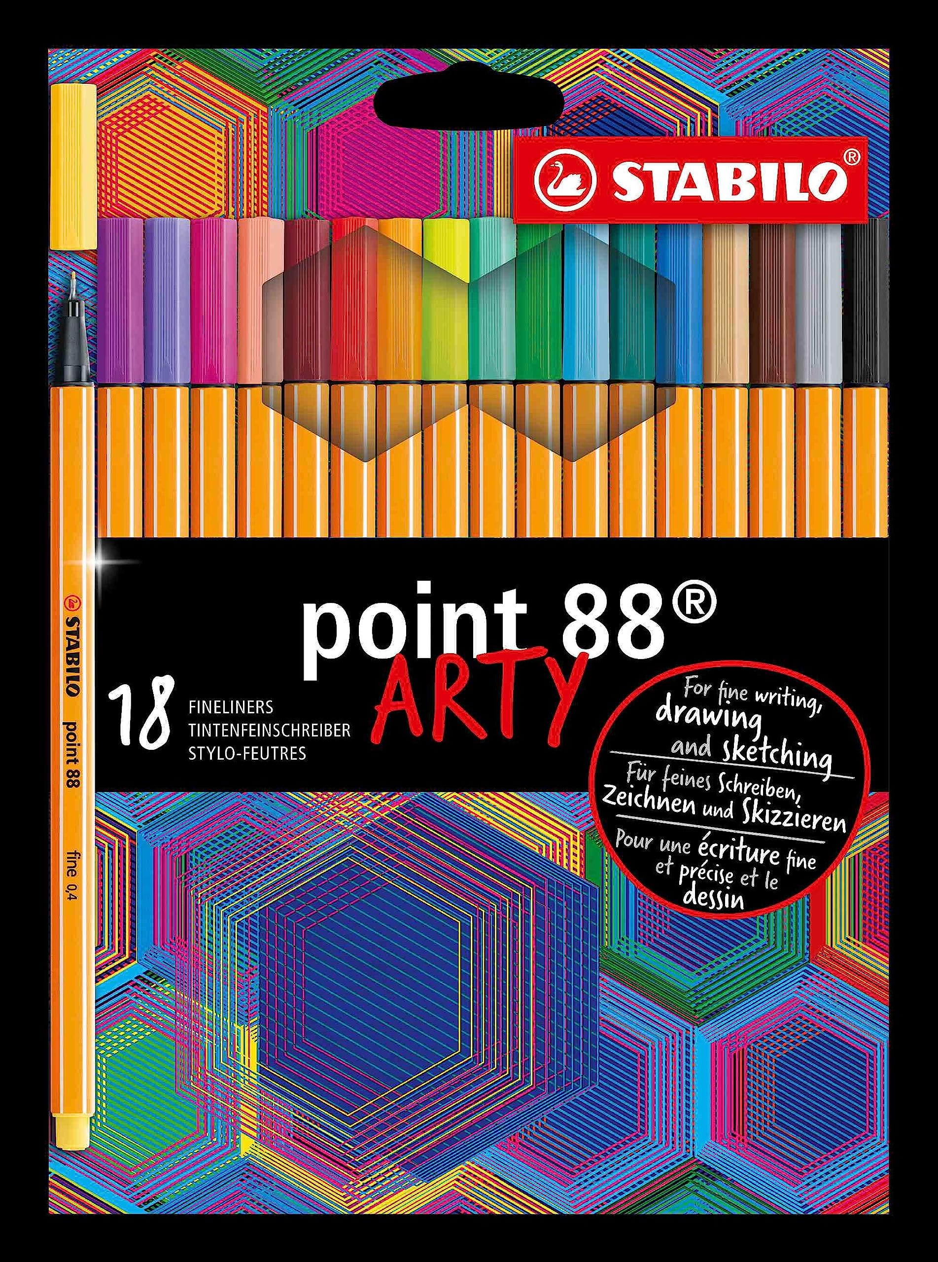 Fineliner stabilo point 88 arty ass | 6 stuks