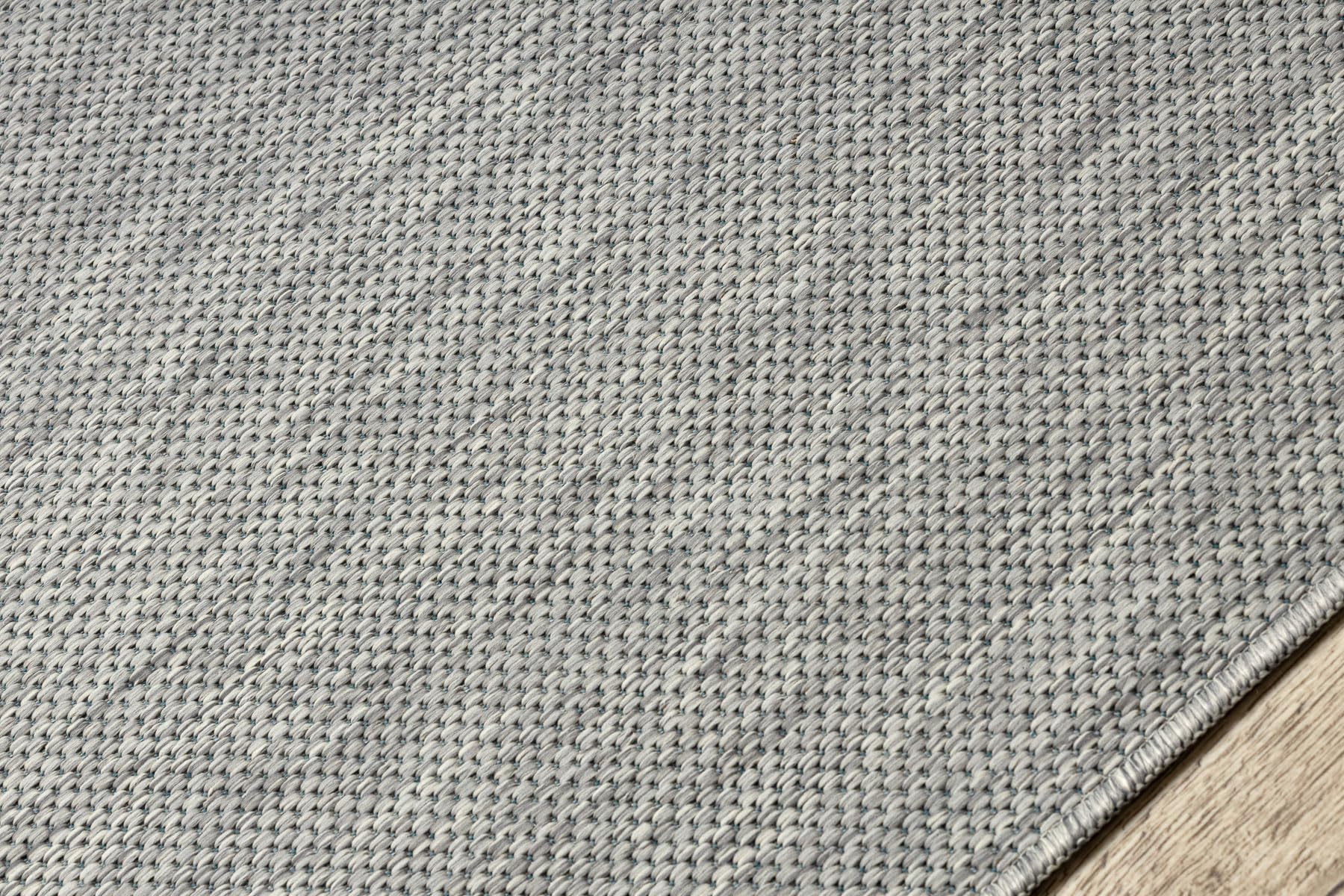 rugsx Teppichläufer SION Sisal Optik, flachgewebter Läufer, strapazierfähig & pflegeleicht, Indoor Outdoor, Küche Flur Balkon Terrasse, grau 80x400 cm