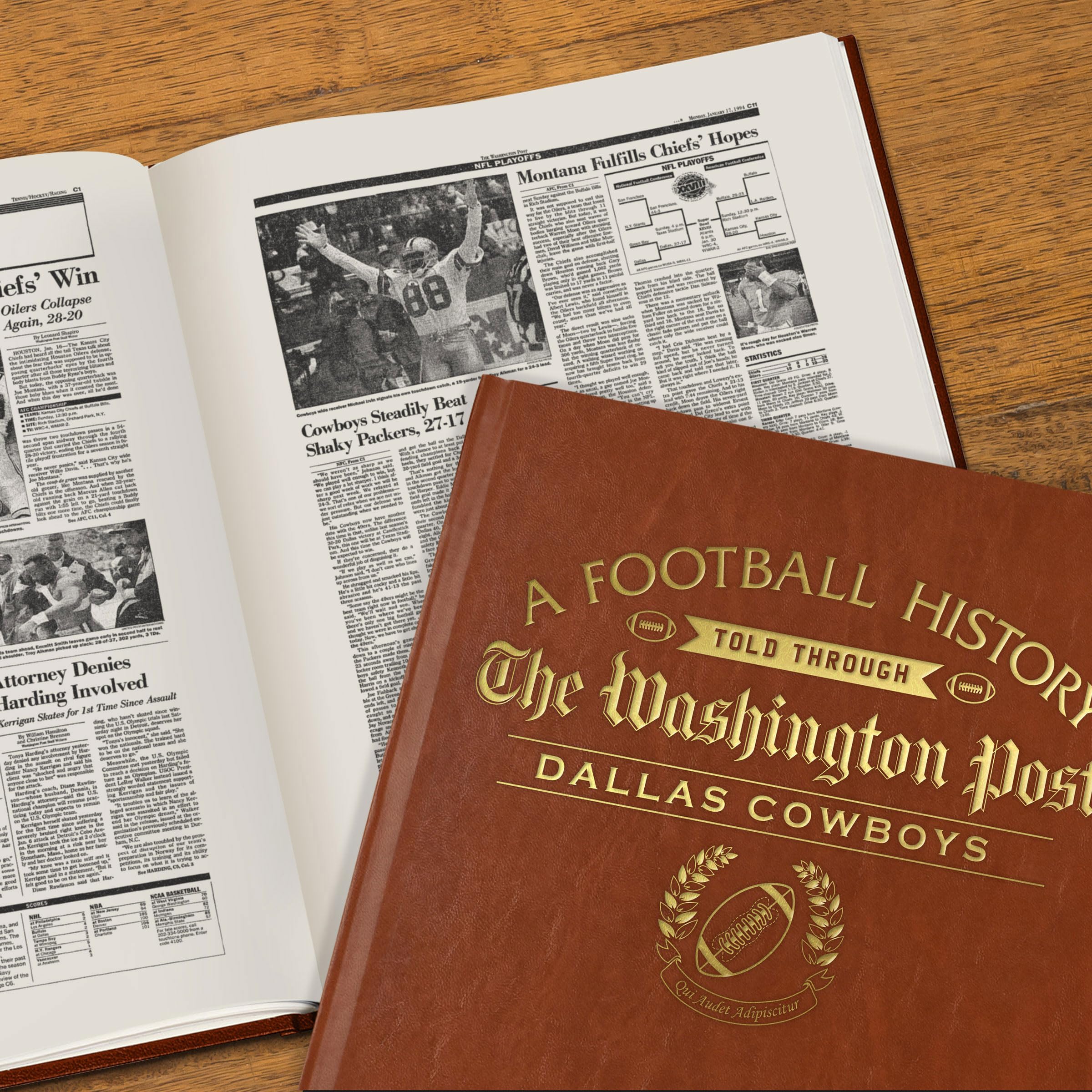 Periódicos históricos - Libro Personalizado de Historia del fútbol Americano - Regalo para fanáticos de la NFL - Historia contada a través de la Cobertura de periódicos -