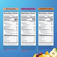 Vista 2 de Dole Duraznos en Cubitos, Naranjas Mandarinas, y Frutas Mixtas de Cereza en Jugo 100% Paquete Variado - Aperitivos Dole Fruit Bowls - Tazones de 4