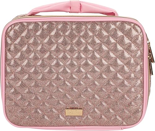 Packed Party Bolsa de almuerzo con bomba de brillantina; bonita lonchera pequeña y suave aislada para niños; lonchera escolar puede llevar una