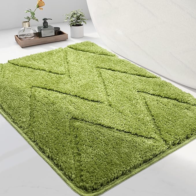 Homantic Multisize Grass Green Bathroom Rugs Thick Plush