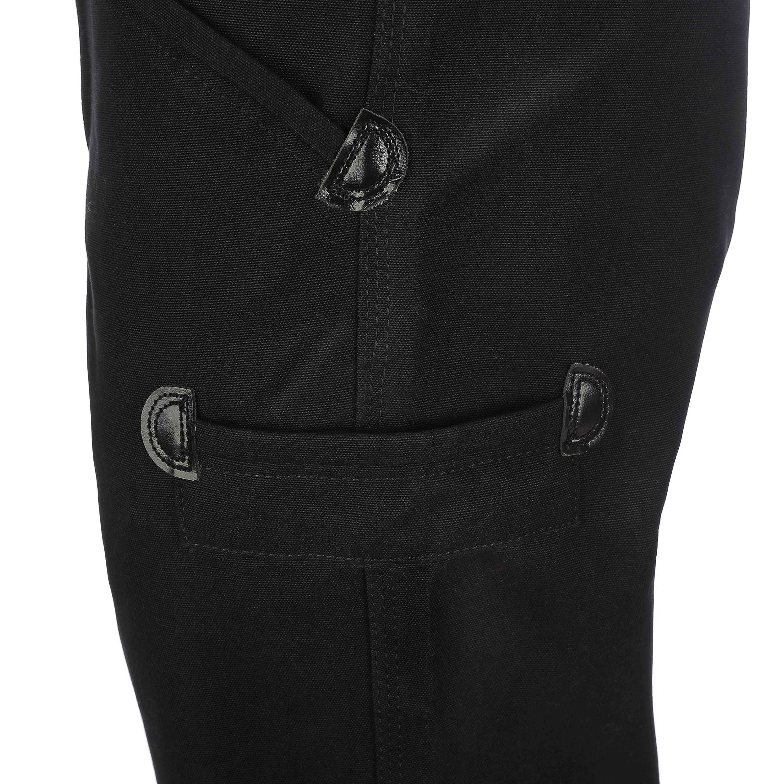 TMG Zunfthose Herren ohne Schlag – Dachdeckerhose aus 100% Baumwolle mit viel Stauraum, Zimmermannshose Herren mit Kniepolstertaschen aus Cordura Stoff - elastischer Dehnbund