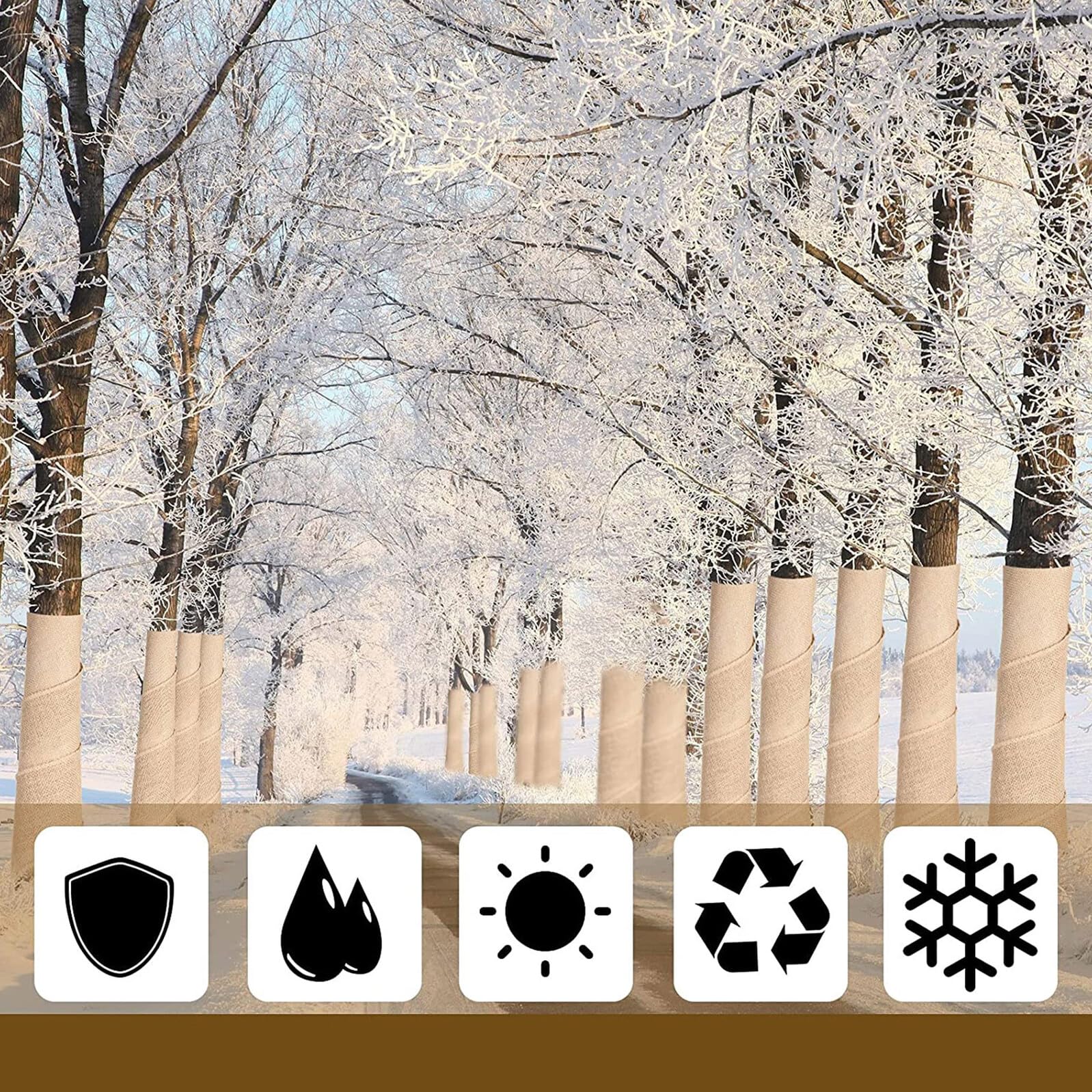 Artibetter Telo Avvolgente per Alberi Involucro Protettivo Invernale per Piante Telo per Avvolgere Alberi da Esterno Materiale di Facile da Usare e Riporre
