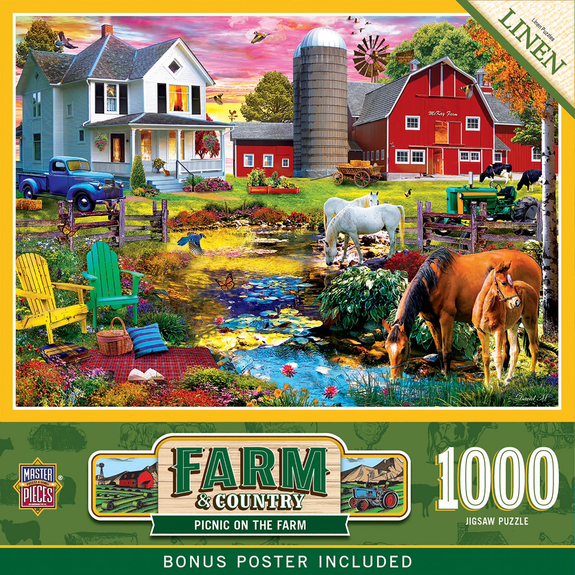 MasterPieces 1000 Piece Jigsaw Puzzle for Adults, Family, Or Youth - Picnic on the Farm - 19.25"x26.75" โ image 1