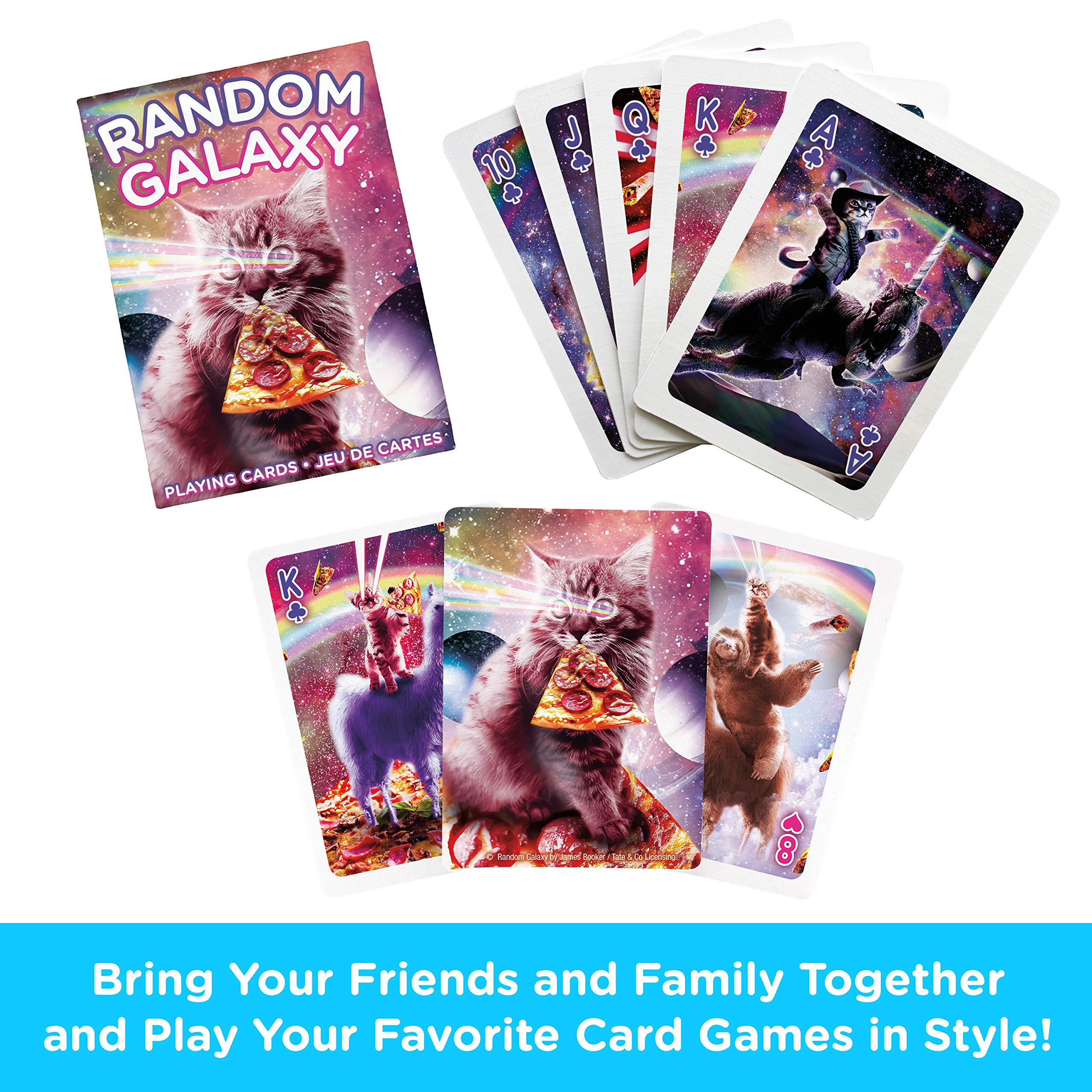 AQUARIUS Random Galaxy Playing Cards Sloths, Llamas, Cats, Lasers