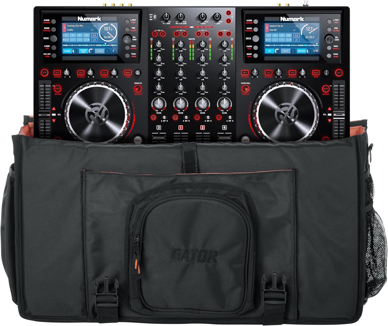 Gator Cases Club Series DJ Controller Messenger Bag with Bright Orange Interior; Fits Large Controllers - 25" (G-CLUB CONTROL 25)