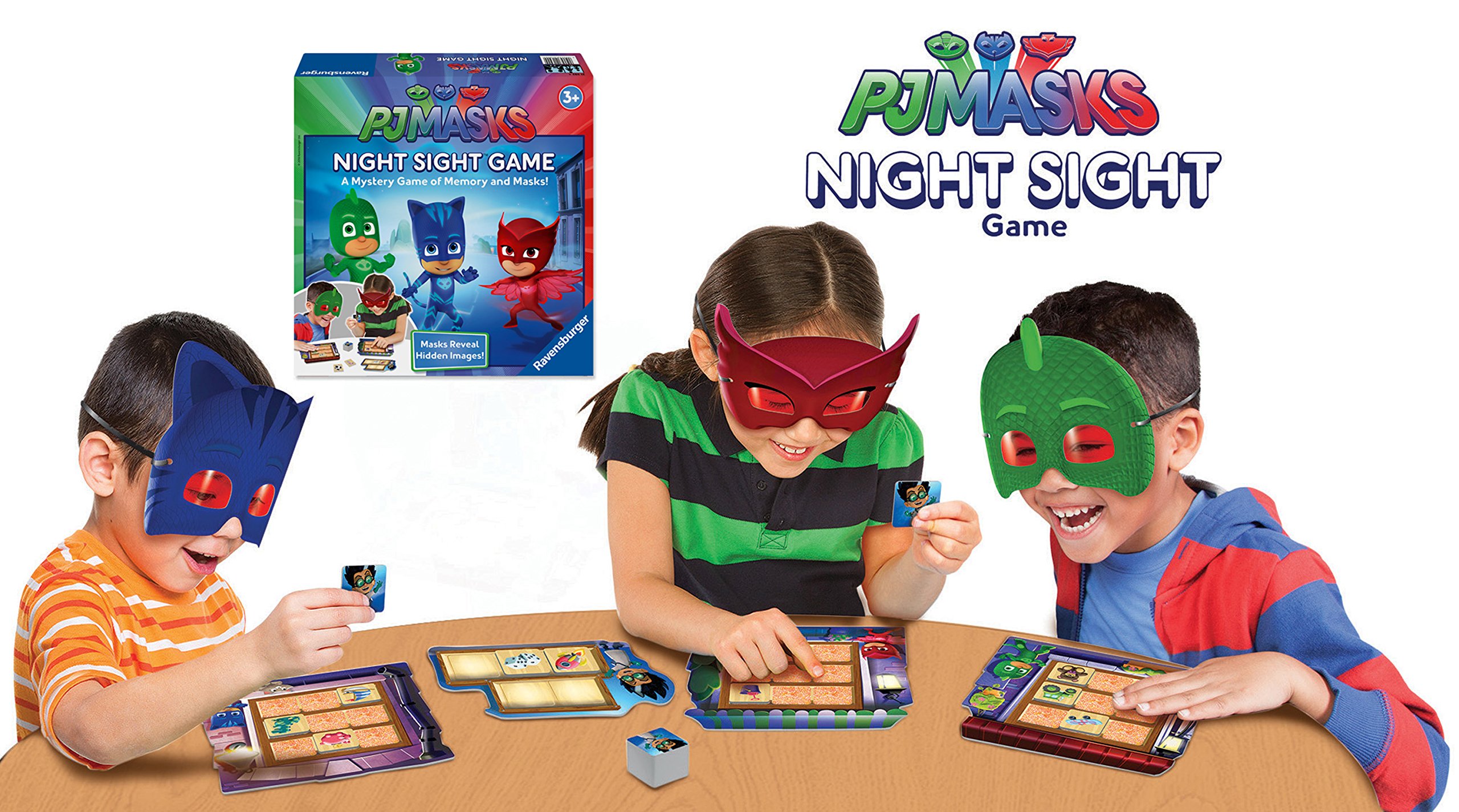 Ravensburger PJ Masks Night Sight Board Games for Kids Age 3 Years and