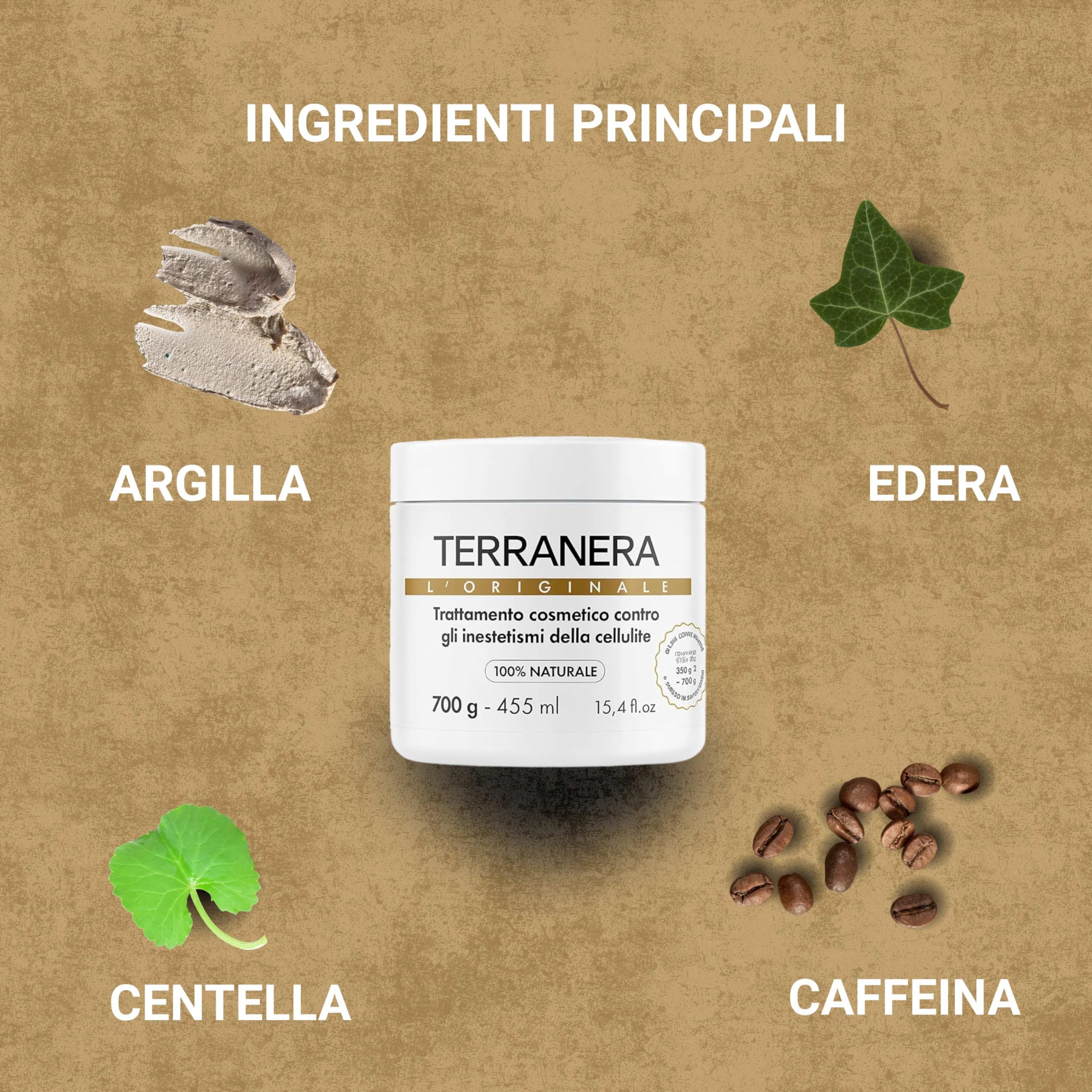 Fango Anticellulite Drenante ad Effetto Rapido – Tonifica e Leviga la Pelle – Combatte gli Inestetismi della Cellulite – 700gr Terranera