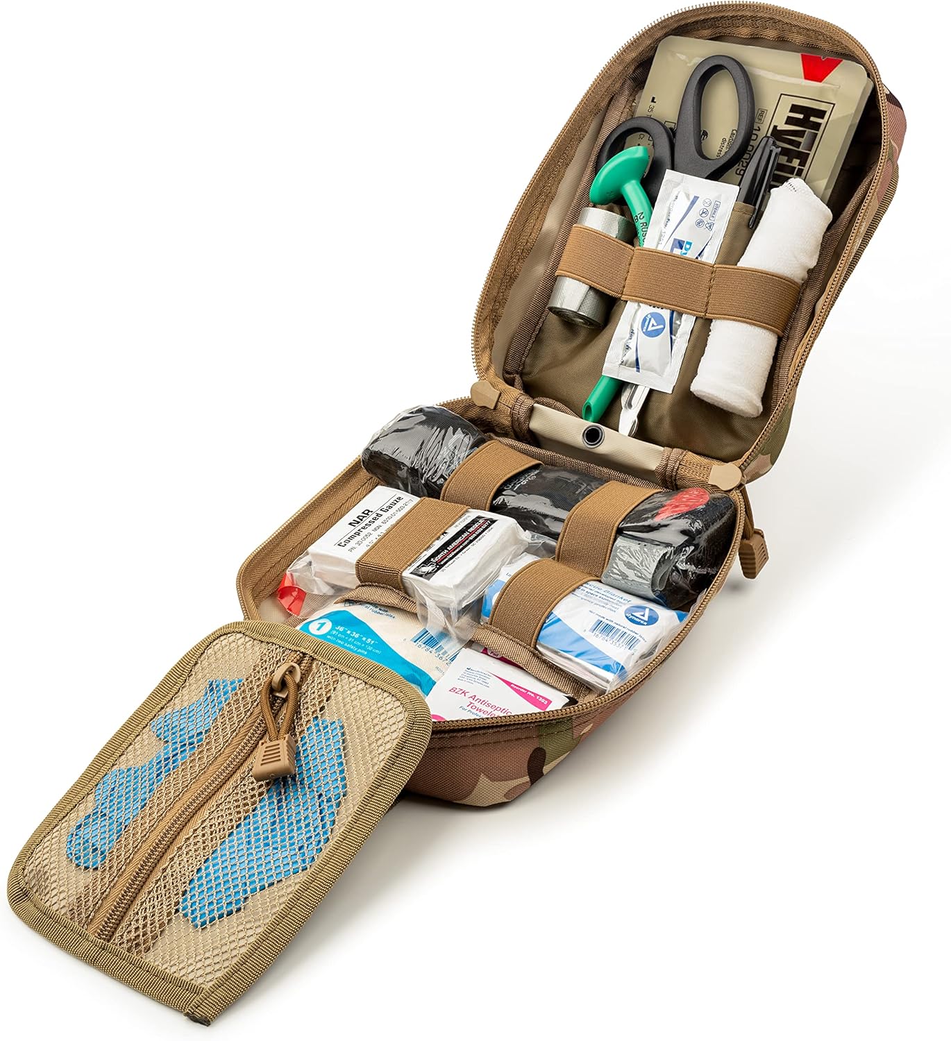 Buy Scherber Premium IFAK Kit Trauma Pack Fully Stocked MOLLE Pouch w/ CAT Tourniquet, HyFin