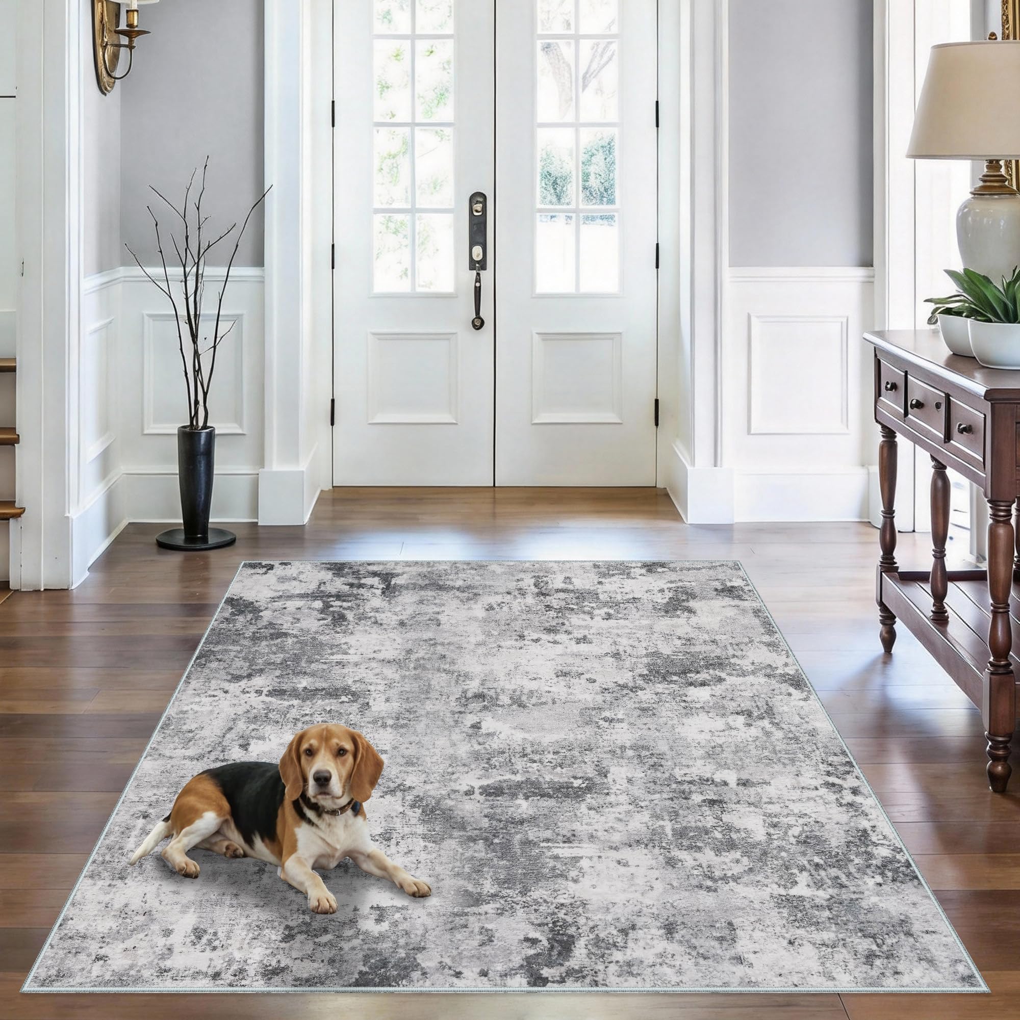 HILORUUG Non Slip 5x5 Rug Square
