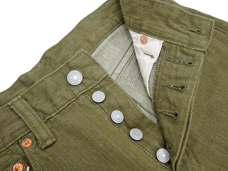 Amazon | [MOMOTARO JEANS] (桃太郎ジーンズ) グリーンデニム ジーンズ 
