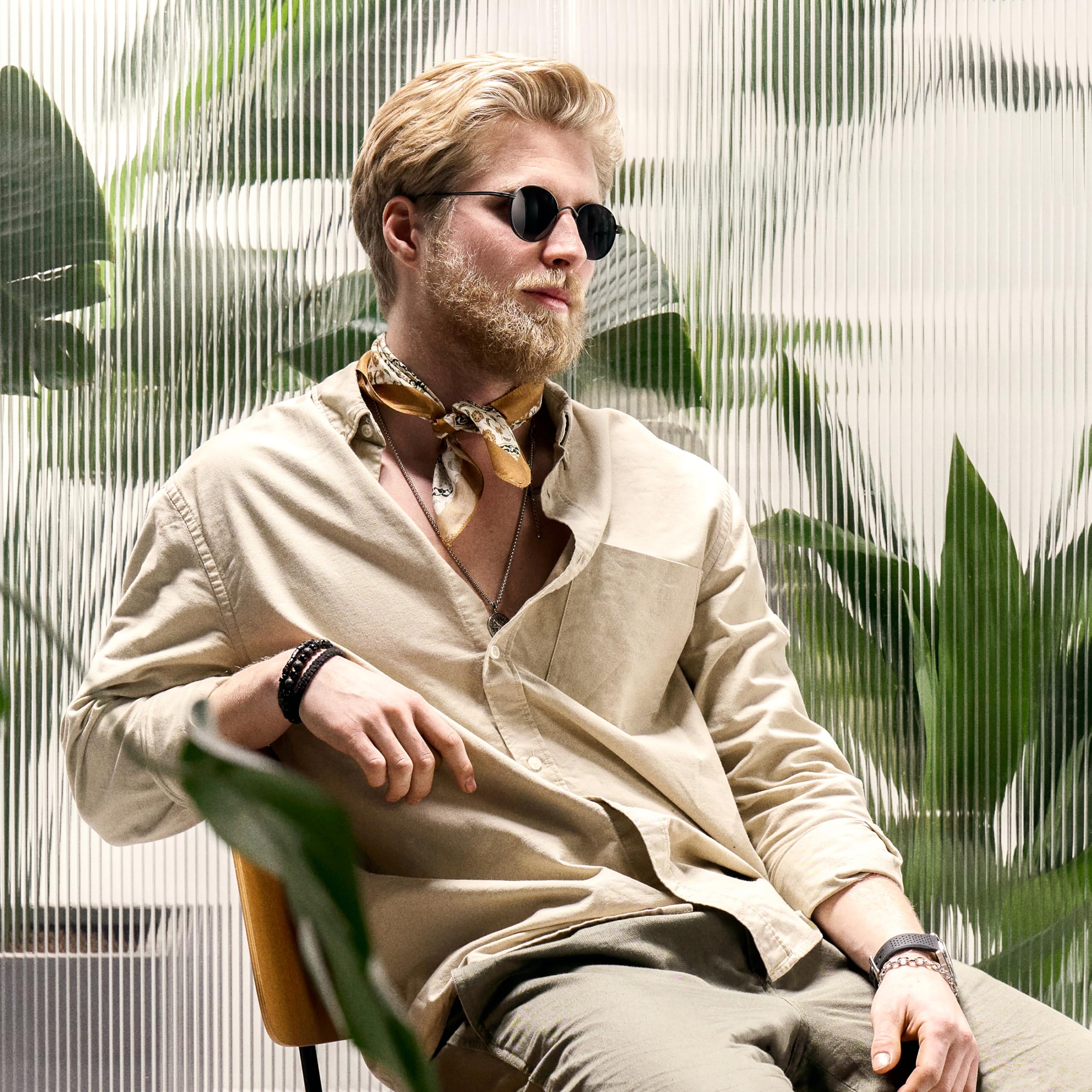 Arkai by Trendhim Polarisierte Runde Sonnenbrille | Schwarzer Titanrahmen | UV400 Schutz | Verspiegelte Gläser | Dänisches Design