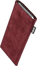 fitBAG Classic Wine Red Mobile Phone Case for Vivo X200 Pro Made of Original Alcantara with Microfibre Lining | Cover with Cleaning Function | Made in Germany