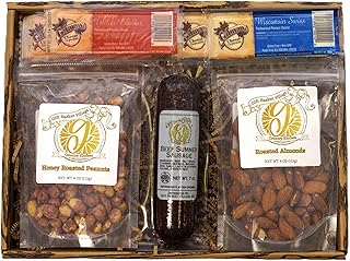 Gift Basket Village Gourmet Snack Sampler – Over 1.5 lbs of Meats, Cheeses & Mixed Nuts Gift Box for Snack Lovers, Father's Day, Gifts for Men, Dads, Husband, Coworkers & Foodies