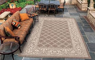 Couristan 1016/3000 Recife Garden Lattice Cocoa/Natural Rug, 2-Feet by 3-Feet 7-Inch