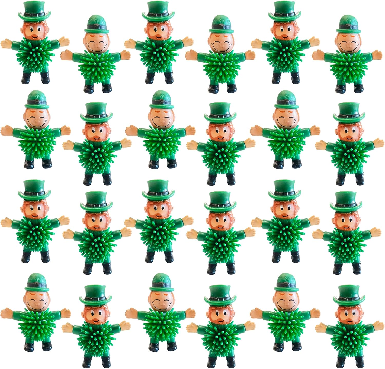 24Pcs St. Patrick's Day Mini Leprechaun Toys,Squeeze Porcupine Toys Gifts for Kids Boys Girls St. Patrick's Day Party Favor,Home Decor (St Patrick's Day)