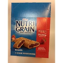 Kelloggs Nutri-Grain Soft Baked Breakfast Bars, Strawberry, Indv Wrapped 1.3 Oz Bar, 16/box