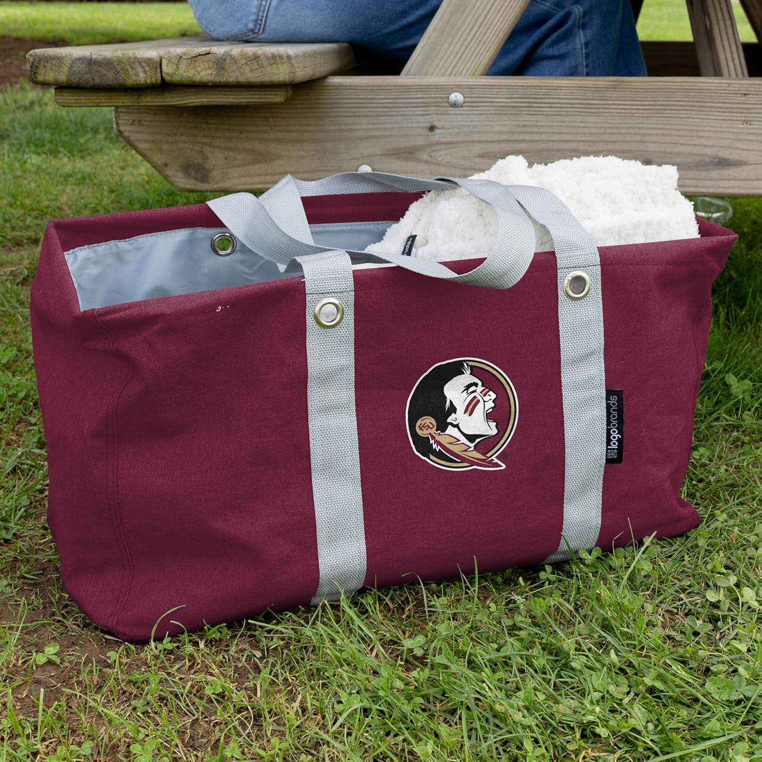 Logo Brands Crosshatch Picnic Caddy