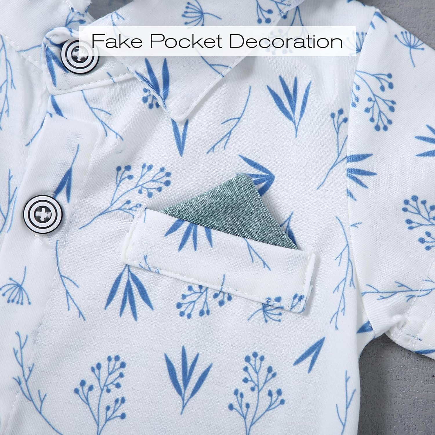 WESIDOM Baby Boy Clothes Suit 0-24M Infant Gentleman Wedding Outfit, Shirt+Bowtie+Beret+Suspender Pants Clothing Set - Image 7