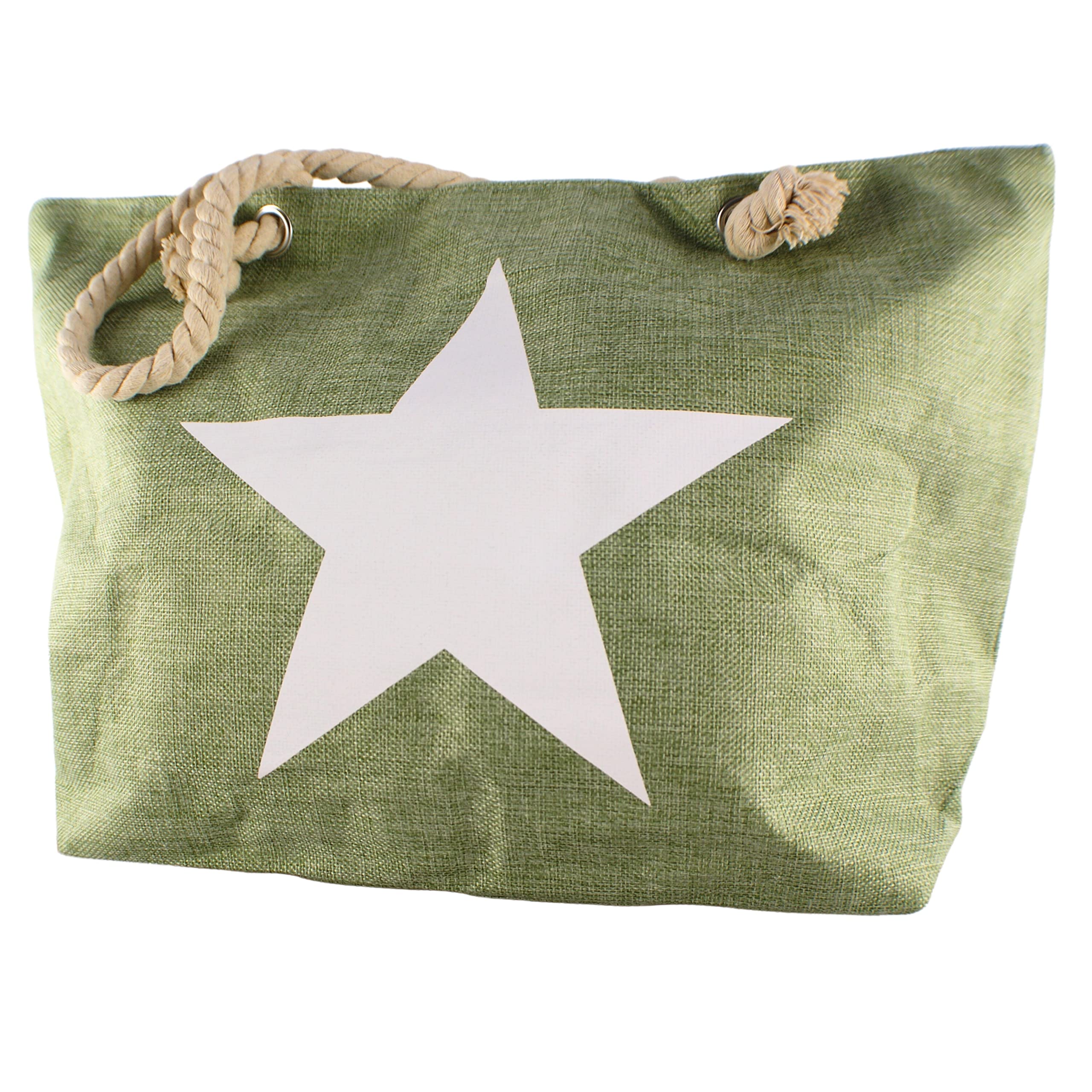 Ropo22 Bolsa De Playa y Piscina De Lona Con Cremallera, Forro Antiarena, Waterproof. Bolso Grande Con Bolsillo Interior y Asas De Cuerda Para Playa, Piscina, Gimnasio. Bolsos de Mujer.