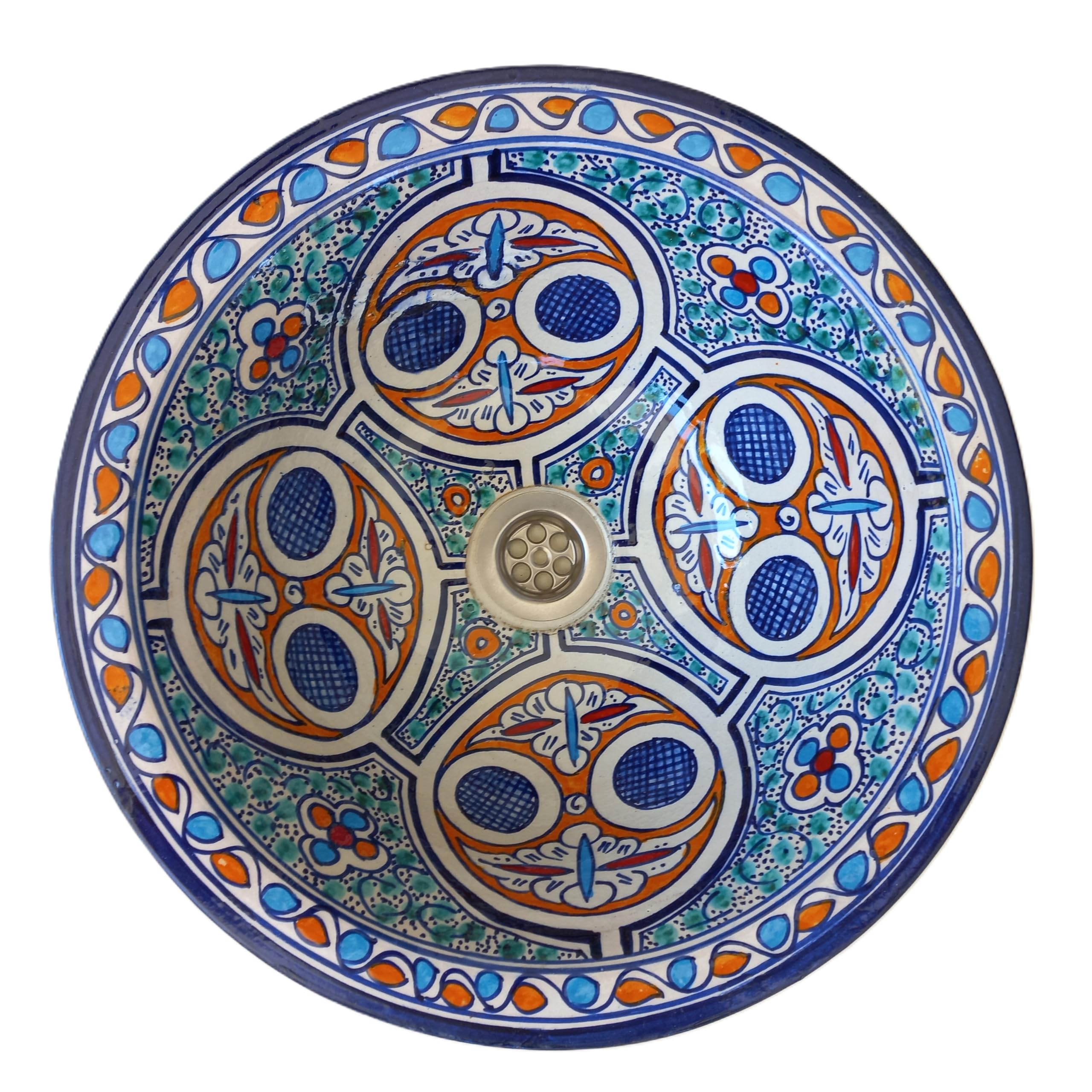 Vasque Marocaine Fait Main En Céramique. Moroccan Handmade