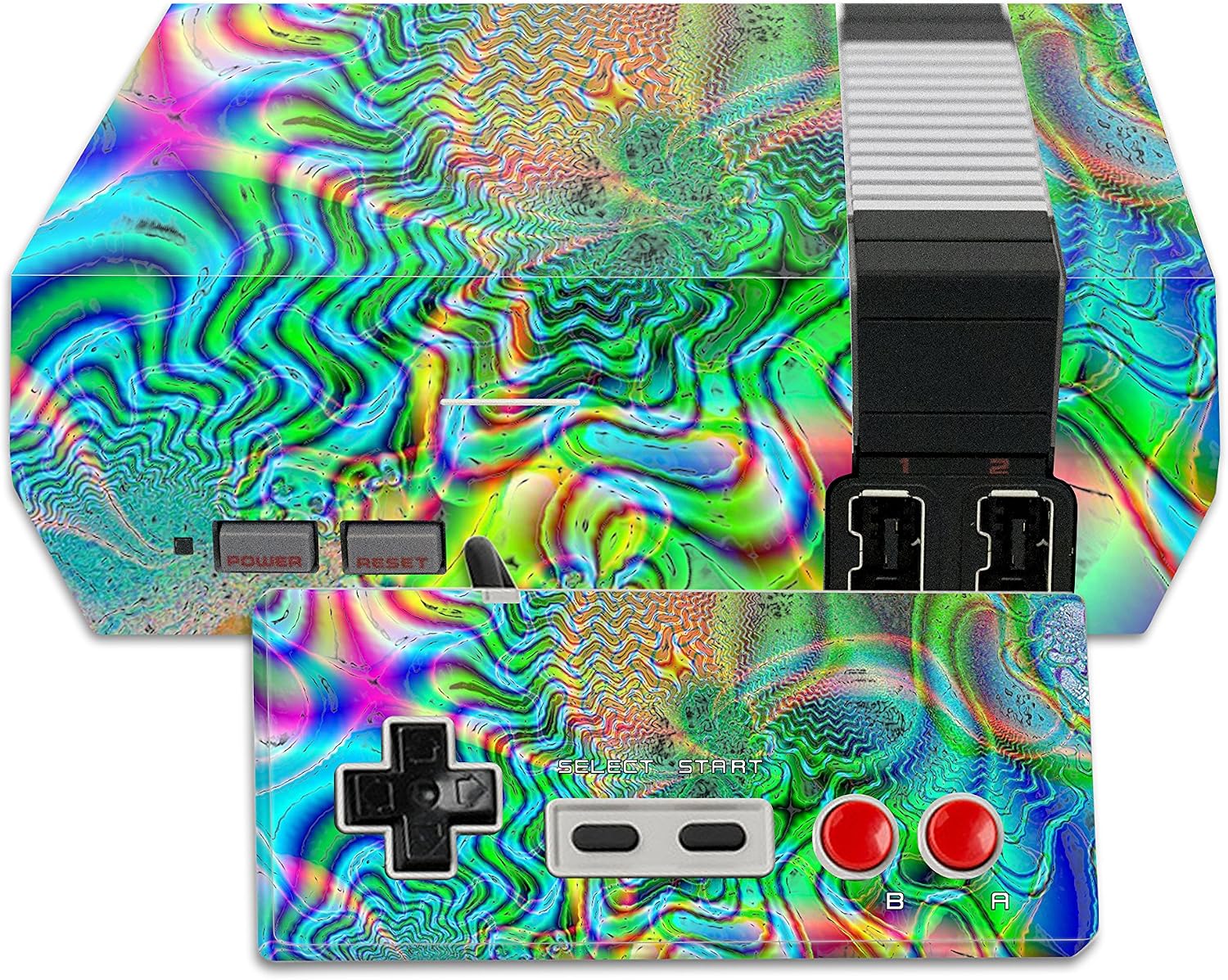 MightySkins Skin Compatible with Nintendo NES Classic Edition wrap Cover Sticker Skins Psychedelic