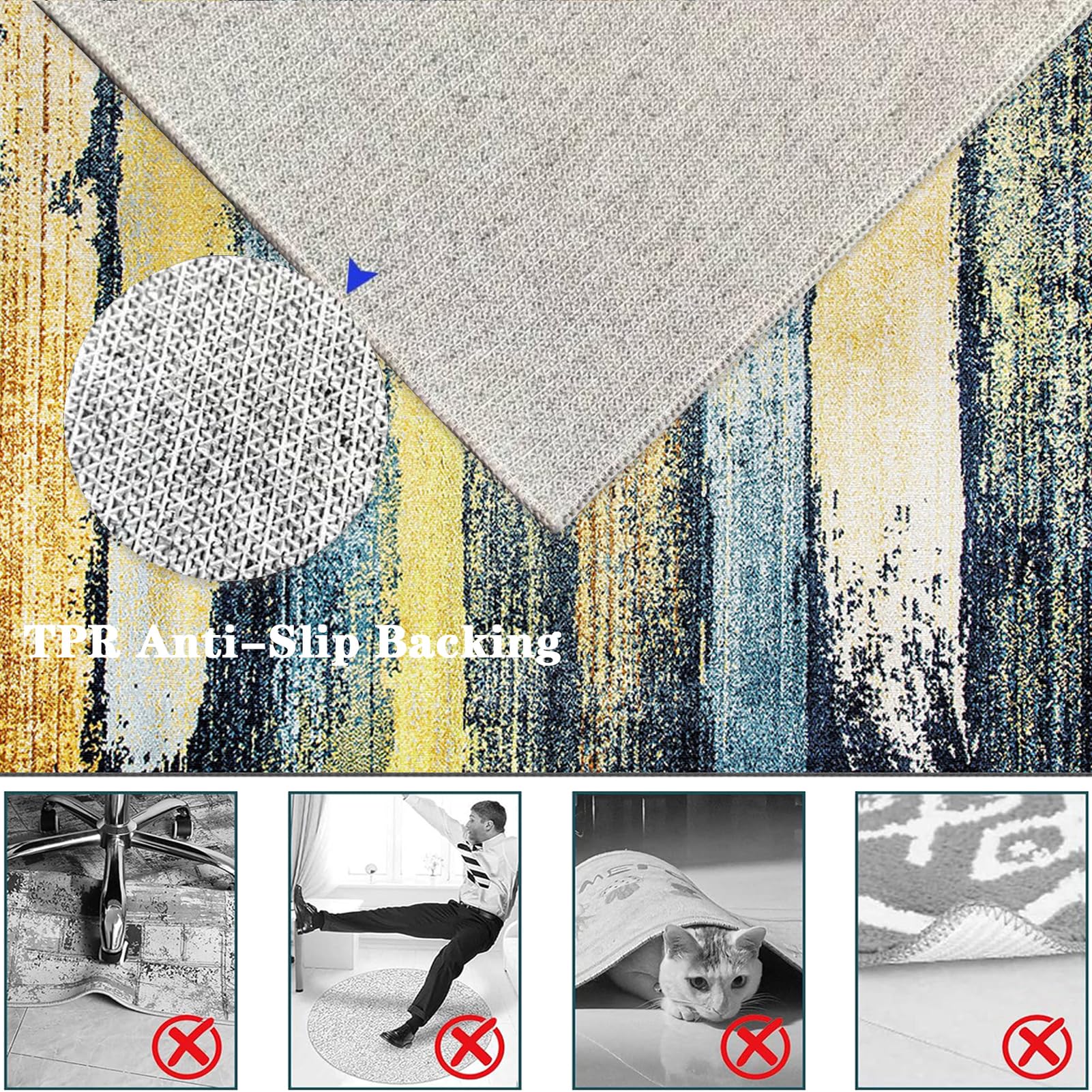 Bodenschutz Gaming-Stuhl-Unterlage Anti-Rutsch | Bodenschutzmatte für Hartböden | Bürostuhl Unterlage Kratzfest 80 x 140 cm | Gaming Bürostuhl Stuhlmatten | Schreibtischstuhl Unterlage für Laminat