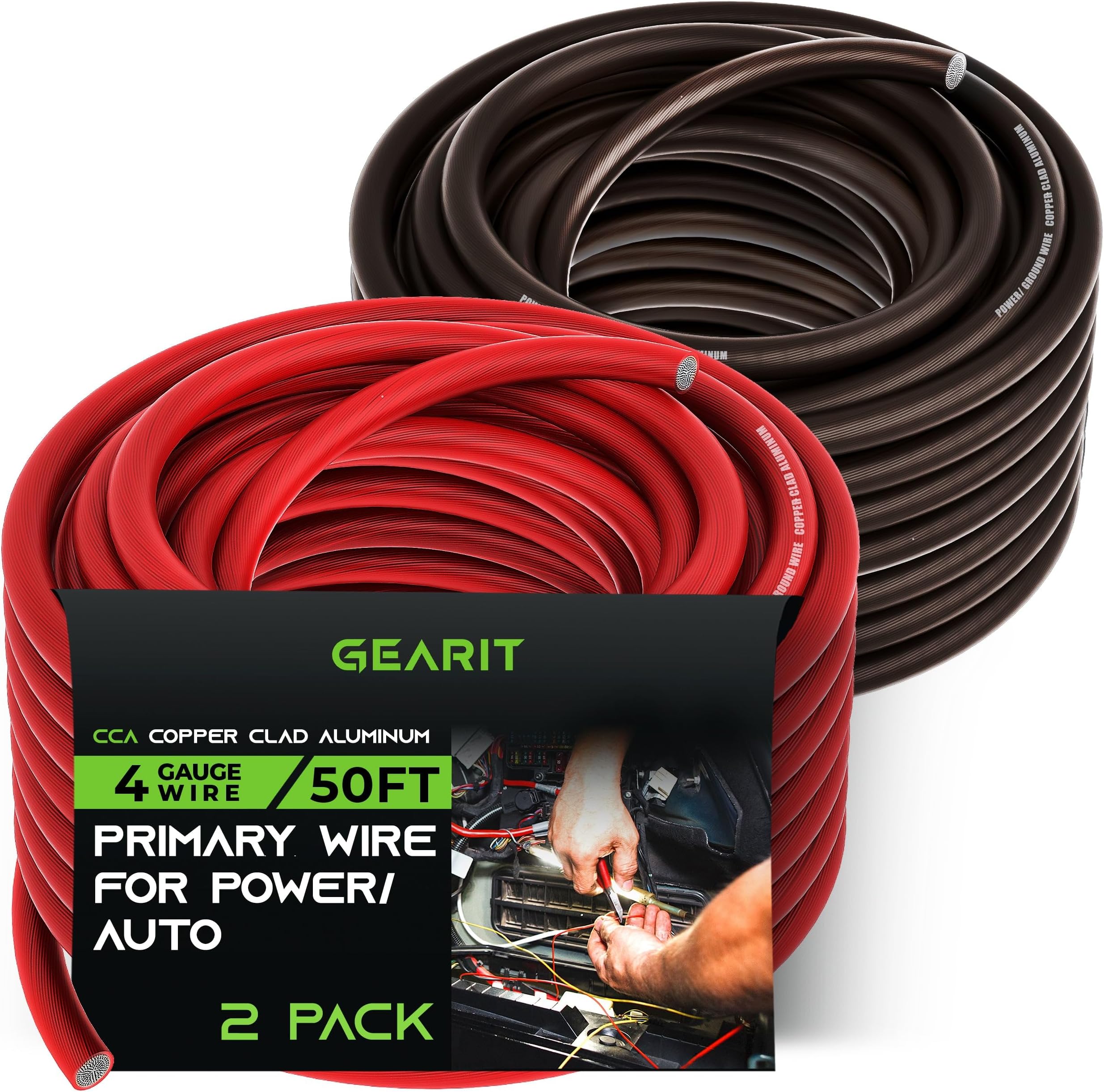 4 AWG Power Ground Wire Copper Clad Aluminum Wire 4 Gauge