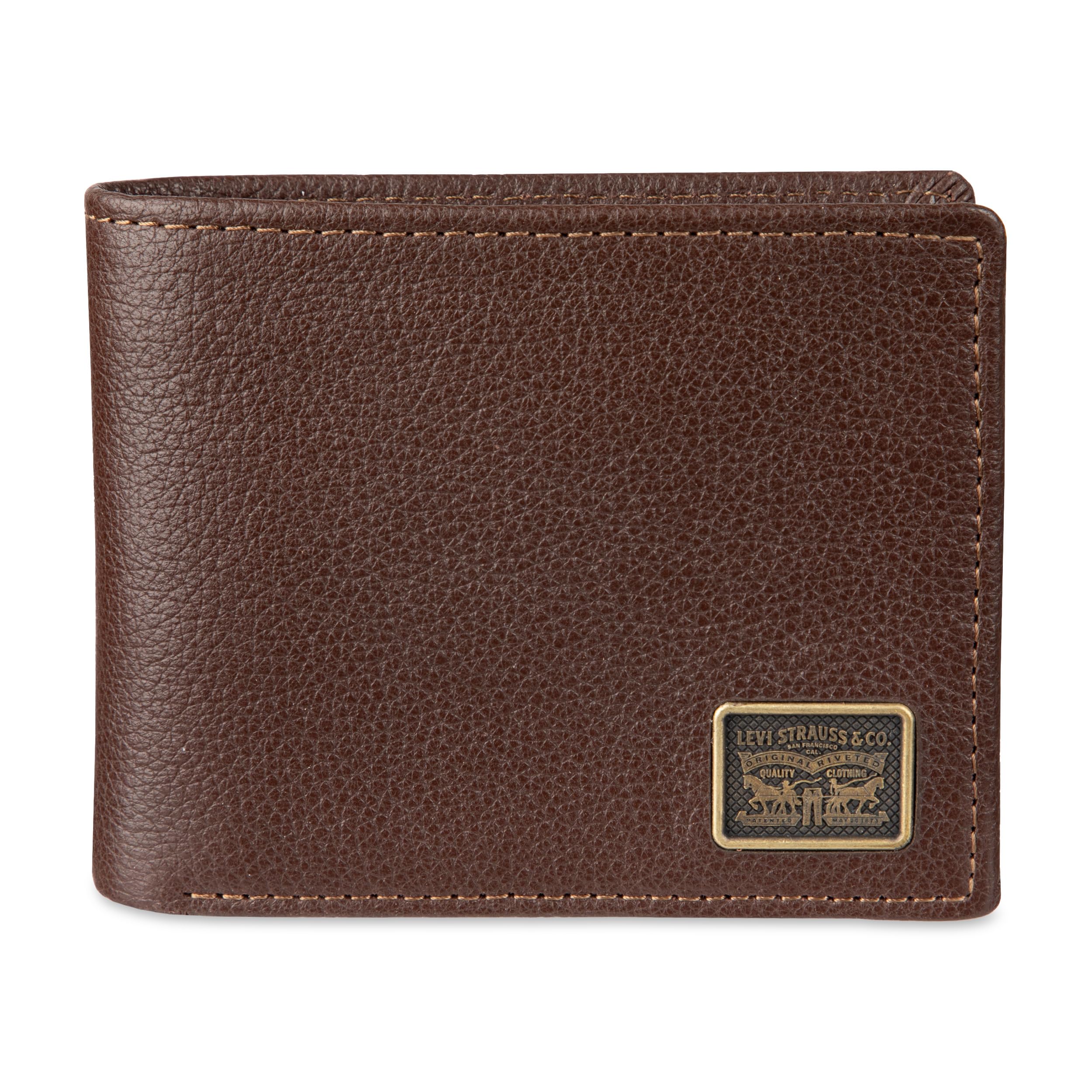 [Levi's] 旅行用財布 Ornament Passcase Wallet With Bill Divider ブラウン