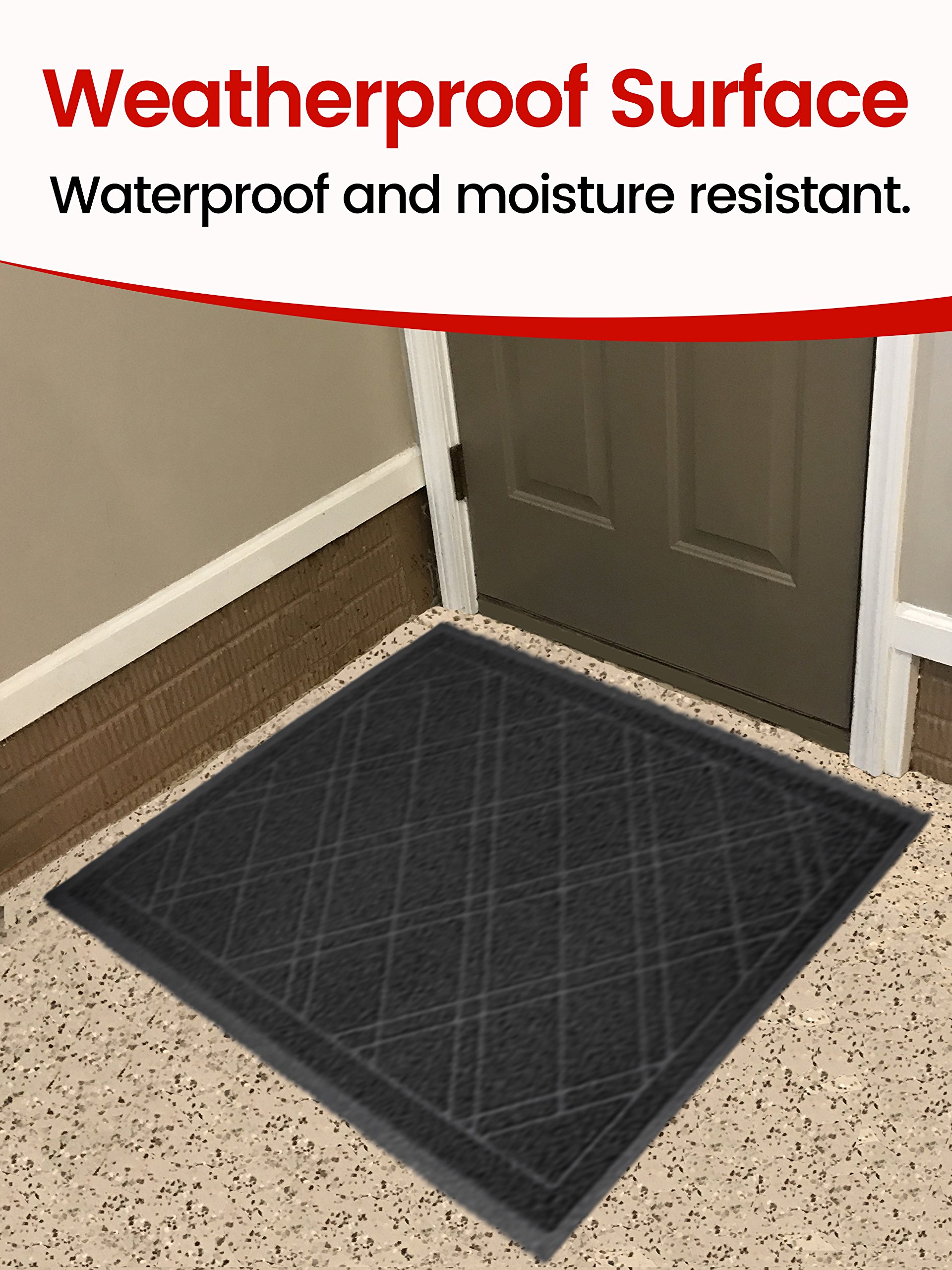 SlipToGrip Universal Door Mat XL Size 42” x 35” Anti Slip, Durable