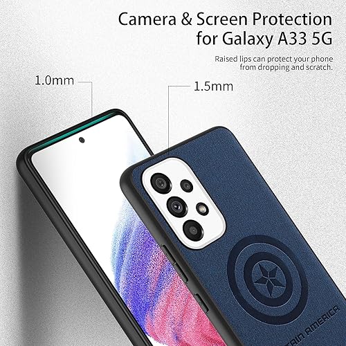 Miniatura 5 de IRON SPIDER Funda para Galaxy A33 5G, con personaje de superhéroe Samsung A33, funda de piel, azul capitán