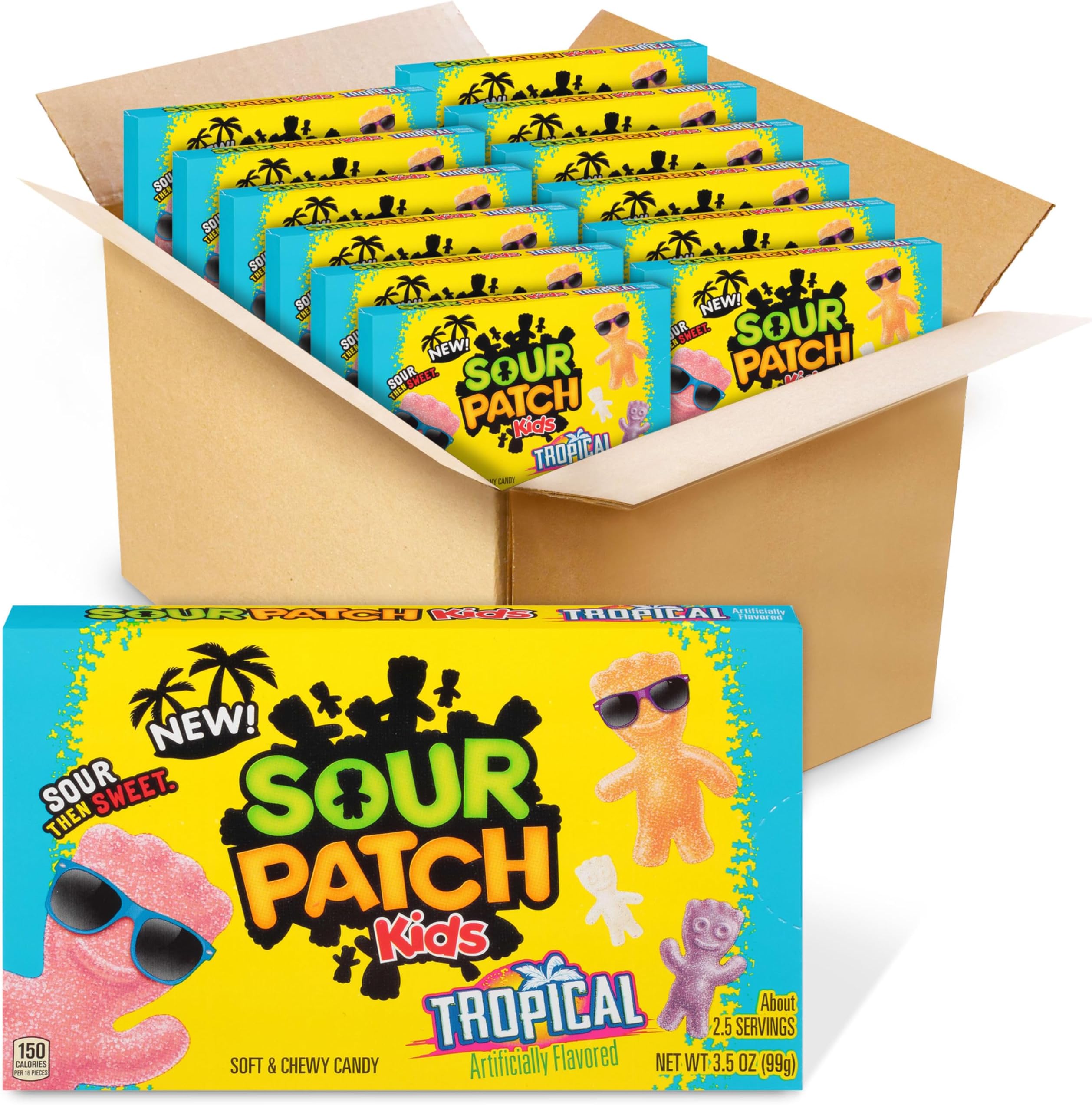 - Tropical Soft & Chewy Gummy Candy, Bulk Candy, 12 - 3.5 oz Boxes