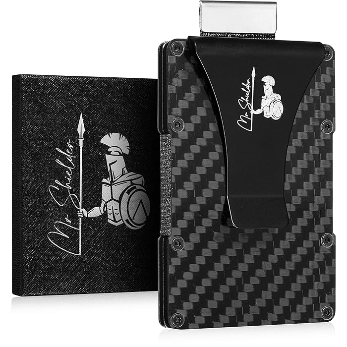 Buy RFID Carbon Fiber Wallet with Money Clip and Smart PullOut Strap