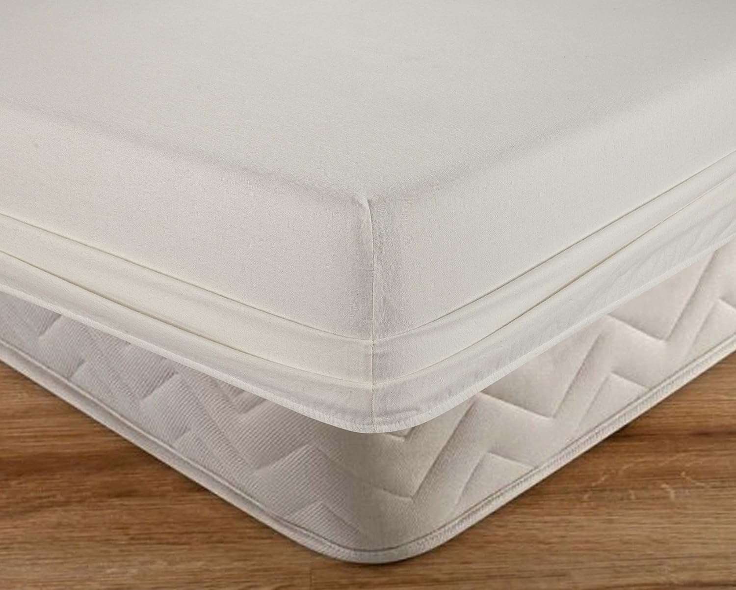 DELANNA Flannel Sheet Set 100% Cotton (Queen, White)
