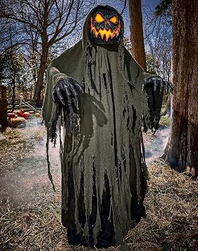 Spirit Halloween 6 Ft Night Terror Animatronic, Scary Animated Decor, Head Motions, LED Eyes, Multicolor