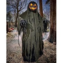 Spirit Halloween 6 Ft Night Terror Animatronic, Scary Animated Decor, Head Motions, LED Eyes, Multicolor