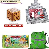 Vista 3 de BrainSpark 100 Cubos de Píxeles Magnéticos Mini – Bloques de Construcción Magnéticos Edición Pack Mundial de 2cm, Juguetes STEM Montessori