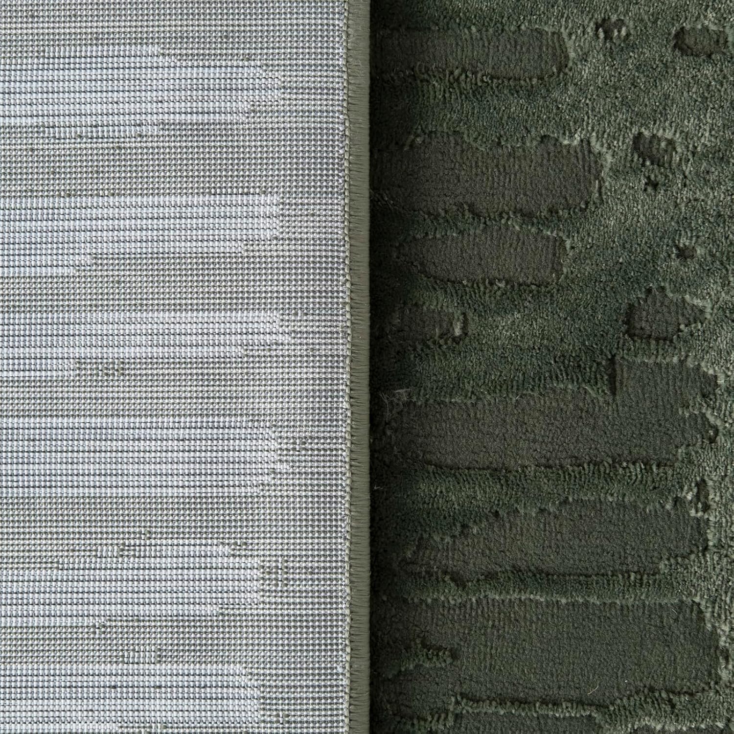 Revival Rugs Shell 2'7"x4'11" Machine Washable Area Rug for Kitchen Bedroom - 100% Recycled Oeko-TEX Certified, Medium Pile, Green