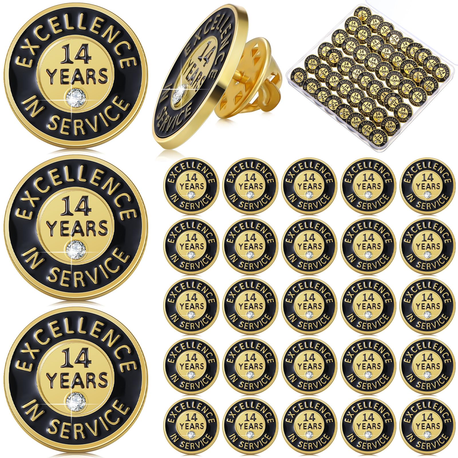 Ferreve Years of Service Pin Anniversary Lapel Pin for Employee